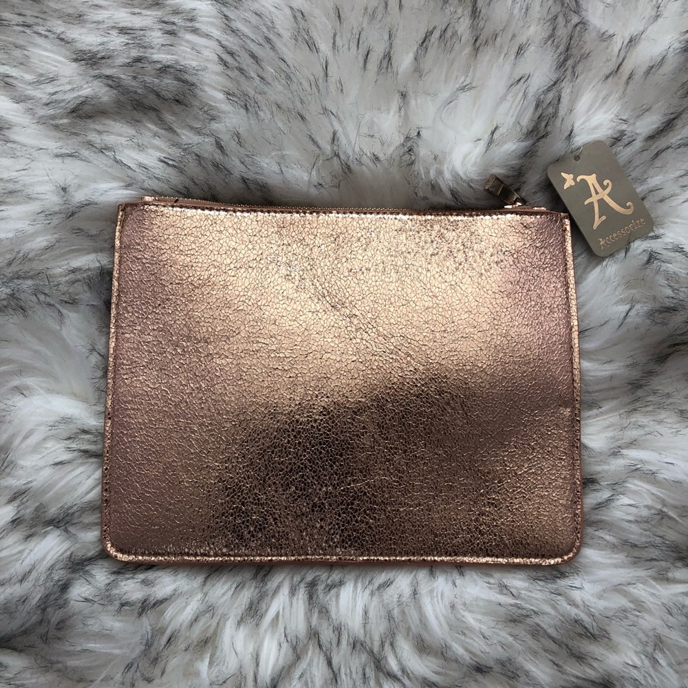 New Accessorize London Rose Gold Clutch
